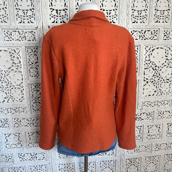 Vtg Kasper 100% Wool Burnt Orange Blazer Jacket Sz Medium - Picture 4 of 7